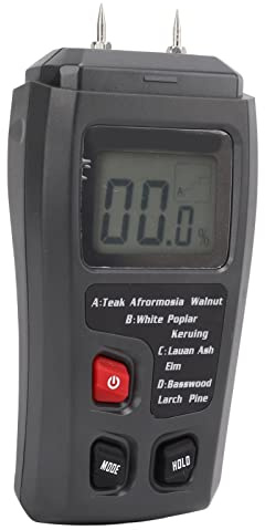 ViaGasaFamido Compteur de Bois, Hygromètre Portable à Aiguille avec Matériau ABS, Précision de 0,1%, Mesure l'humidité de 0 à 99,9% pour le Bois de Chauffage et les Bûches