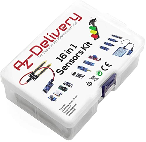 AZDelivery 16 in 1 Kit Zubehörset mit Sensoren und Modulen kompatibel mit Arduino und Raspberry Pi inklusive E-Book!