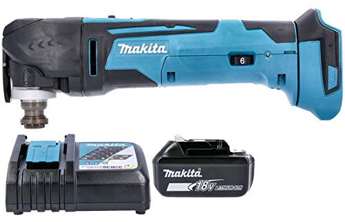 Makita DTM51Z 18v Multitool Keyless Blade Change + 1 x 5.0 Ah Battery & Charger