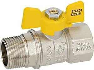 VALVOLA A SFERA GAS METANO 3/4 MF RETTA MANIGLIA LUNGA in alluminio