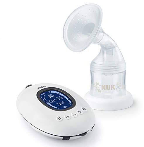 NUK Nature Sense Elektrische Milchpumpe mit Tag/Nacht LCD-Bildschirm, Memory-Funktion und wiederaufladbarem Akku