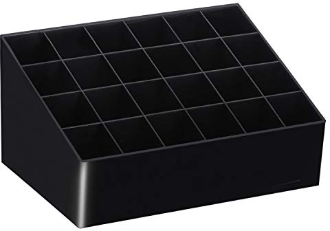 TRIXES Lippenstifthalter Bilden Veranstalterin- 24 Fächer - zur geordneten Aufbewahrung all Ihrer Bilden Artikel - elegantes Schwarz