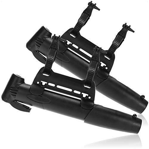 com-four® 2X Minipumpe Fahrrad - kleine Fahrradpumpe mit Rahmenhalterung - Luftpumpe mit Montageset und Pumpaufsatz für Autoventile - Fahrrad Handpumpe (2 Stück - schwarz)