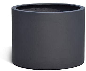 Eschbach® Pflanzkübel Low Cylinder 50 Anthrazit Schwarz Rund * 48 x 48 x 33 cm * 10 Jahre Garantie