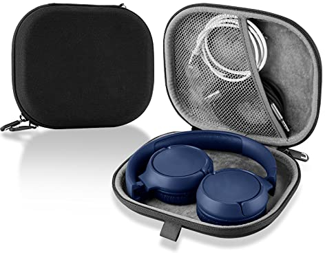 Linkidea Headphones Carrying Case Compatible with JBL Tune 670NC/Tune 660/600BT/570BT, Live 460NC/400BT, Protective Hard Shell Travel Bag with Cable, Charger Storage (Black)