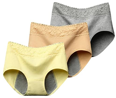 Perioden Unterwäsche Damen,Perioden-Unterwäsche Bio-Baumwolle waschbare & saugfähige Menstruationsunterwäsche Damen menstruationsunterwäsche mädchen