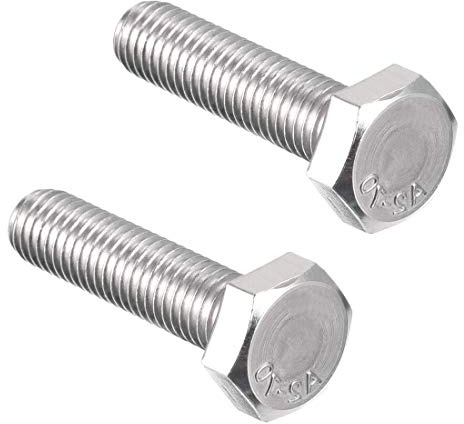 XYWHPGV M8 linke Sechskantschraube M8-1,25 x 40 mm UNC A2-70 (304) Edelstahl-Sechskantschrauben mit umgekehrtem Gewinde 2 Stück(78281 b33f5 d578c 59969 0fcdc a762d