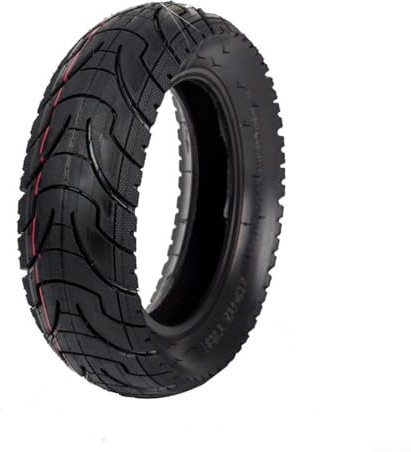Zoegneer Schwarzer Gummi-Offroad-Reifen, Straßenreifen, Innen- und Außenreifen für Elektroroller, Rennräder, Autos, 10 Zoll, 80/65-6/255 * 80 (Straßenreifen)