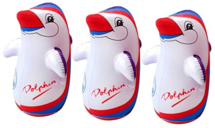 BESPORTBLE 3pcs Inflatable Toys Boys and Girls Creative Cartoon Tumbler Toys for Boy Girl Pvc Penguin Figures
