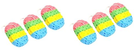FOMIYES 2 Juegos de Esponjas de Baño de Algas Duraderas Cuatro de Color Material Natural para Baño 3 Piezas
