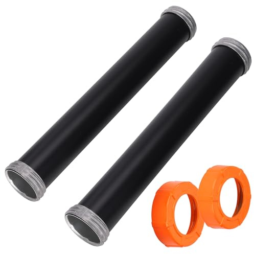 Sausage Caulking Gun Replaceable Tube (Black-2 Pack) | Body Barrel with Front Cap kit | 20 oz Sausage Caulk Gun Parts and Accessories
