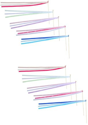 Garneck 20 Stück Hochzeitszubehör Feen Partygeschenke Pride Hochzeitsfeier Sticks Auf Einem Stock Luftschlangen Hochzeits Tanz Requisiten Tanz Luftschlangen