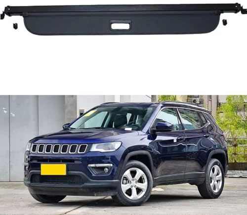 ZXBL Auto Étagère Arrière Rétractable De Coffre pour Jeep Compass 2017-2021,Plage Arrière Chargement Panel Bagages Couverture de Cargaison