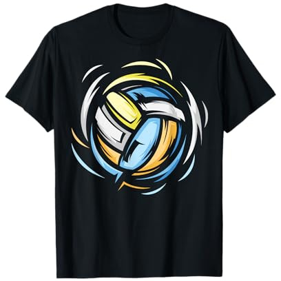 Volleyball Farbexplosion Mannschaft Beachvolleyball Symbol T-Shirt