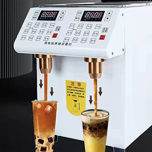QUSYZD Automatischer Fructosespender, 10-Liter-Fructose-Quantifizierungsmaschine mit parallelen Stangen, selbstsperrendem Zuckerauslass und Zuckermangelwarnung, thermostatischer Steuerung,
