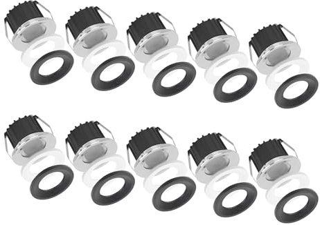 Sigmaled lighting, MINI FOCO LED 3W para Exterior, Regulable, Resistente a salpicaduras, 300lm, Blanco Cálido 3000K, Spot empotrable IP54, 220V / 230V AC NO NECESITA Driver, 10 focos (5 cajas de 2)
