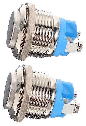 jojofuny 2piezas Botón Timbre Puerta Metálico Resistente Para Timbre Cableado Fácil Instalación Funcionamiento Duradero Para Hogar o Control Acceso
