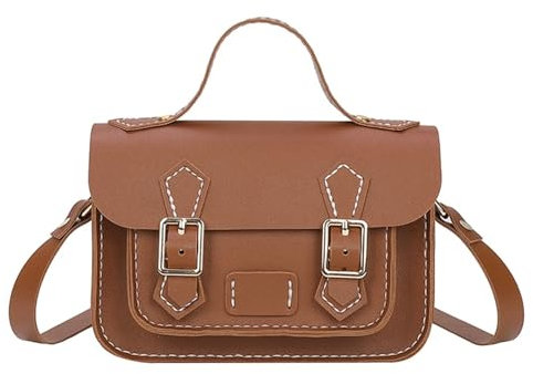 AMENGJ DIY Kunstleder-Handtaschen-Herstellungsset DIY Kit Handgemachte Tasche Hand Nähen Nähen Werkzeuge Griff Schulter PU Leder Tasche Zubehör(Brown)