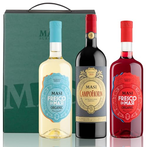 Masi | SHAREBOX | CAMPOFIORIN 2021 Rosso Verona IGT | FRESCO BIANCO 2024 Verona | ROSSO 2024 V | Confezione da 3 bottiglie da 750 ml