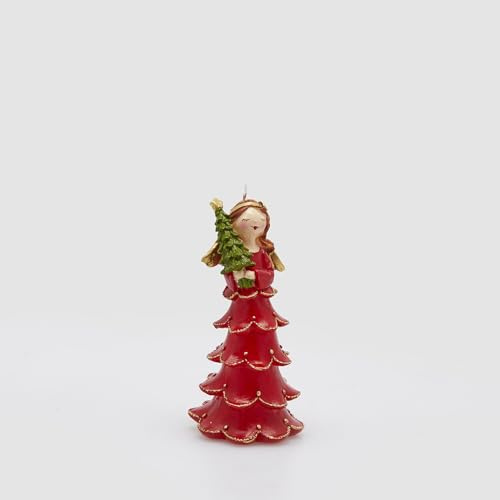 EDG Enzo De Gasperi Candela Natalizia Angelo 15cm Rosso