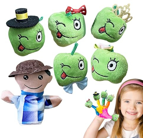 Pupazzi per dita da 6 pezzi pupazzi di dita per bambini | Bambole leggere educative per rappresentazioni in feste e classi