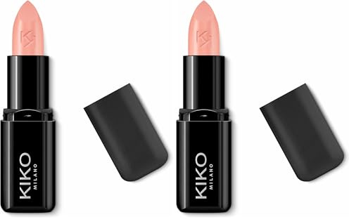 KIKO Milano Smart Fusion Lipstick 401, Reichhaltiger, Nährstoffspendender Lippenstift Mit Strahlendem Finish (Packung mit 2)