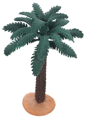 Alipis Realistische Palmenfigur aus PVC in Grün für Diorama und Modelle | Miniaturbaum für Dorfmodelle, Indoor Dekoration, Verblasst Kaum, Passend für Puppenhauslandschaft