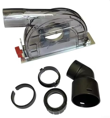 Adjustable Cutting Depth Dust Shroud for Angle Grinders, Compatible with Various Vacuum Connections and 4-5 Inch Grinders