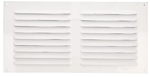 Amig - Griglia Rettangolare in Alluminio con Zanzariera | Griglie di Ventilazione per Uscita d'Aria | Ideale per Soffitto di Cucina e Bagno | Misure 150 x 300 MM | Colore Bianco