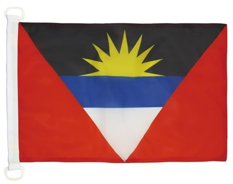 AZ FLAG Antigua and Barbuda Boat Flag 12x18 in Mesh Polyester Plastic Rings