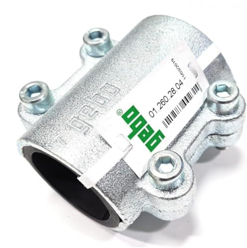 Suinga - Tapaporo 1 1/2 abrazadera acero de reparación para tuberia 50mm metal. Utilizada para reparar grietas en las tuberías de polietileno, acero y metal, gris