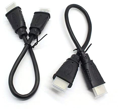 2 stycken 4K ultrahög hastighet 0,25 m, OD 5,0 mm HDMI-kablar