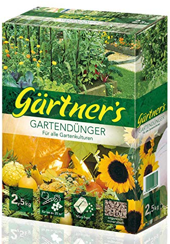 Gärtner’s Gartendünger 2,5 kg I NPK Dünger für Obst, Gemüse, Stauden und Blumen I Organischer Dünger zur Bodenverbesserung I Volldünger NPK Dünger 6+3+8 I Für bis zu 20 m2