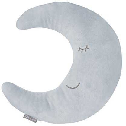 roba Nackenkissen in Mond Form - roba Style - Weiches Deko Kissen für Baby & Kinderzimmer - Kuschelkissen für Mädchen & Jungen - Hellblau, 1 Stück (1er Pack)