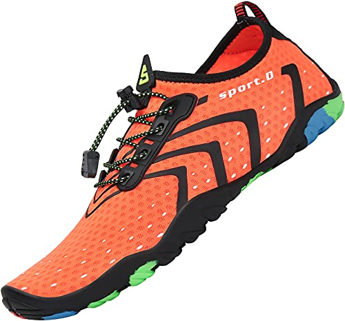 SAGUARO Badeschuhe für Herren Damen - 7/9 Drainagelöcher Schnelltrocknende rutschfest, Gr 35-48