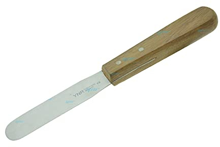 YNR® Cuchillo de cera de yeso Herramientas de mezcla de laboratorio Enlucido Espátula de pastel de alginato (recto)