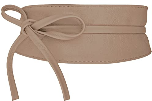 FISH IN THE SEA - Obi Gürtel - Nude Beige - Wickelgürtel - Taillengürtel - Bindegürtel - Echtleder - Damen …
