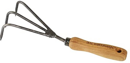 Teak Grubber Handgrubber Kultivator Gartenkralle geschmiedet Teakgriff Premium