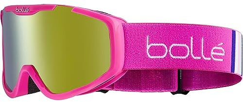 Bollé ROCKET PLUS Ski-Maske für Kinder - UV-Schutz - Komfort & klare Sicht, Matt Rosa, Vermillon Cat 3, Skibrille, S, Unisex Kinder