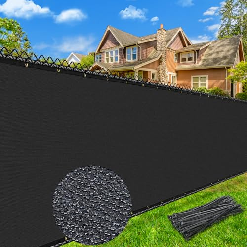 Keten 6X50FT Privacy Screen Fence, 170 GSM Heavy Duty Fencing Shade Cover with Brass Grommets, 90% Blockage Fence for Garden Yard Backyard