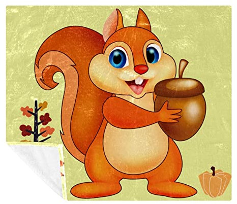 Plüschdecke, Nickerchendecke, Warm Cosy Soft, Mikrofaserdecken,cartoon Tier Tier tannenzapfen