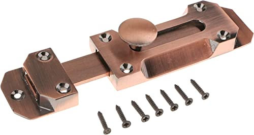 Loquet à glissière, serrure à boulon de portail, serrure de porte coulissante à boulon, fenêtres en laiton Porte intérieure Verrou à glissière Verrou à levier Baril Intérieur Garage Entrepôt Porte Gar