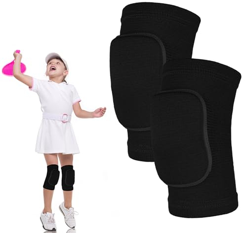 Knieschützer für Kinder, Knieschoner Tanzen Kinder,Verdickter Schwamm Volleyball Knieschoner,Anit-Slip Sport Kniebandage Jugend Mädchen,Elastische Weiche Knieschützer für Tanz Yoga Laufen Klettern