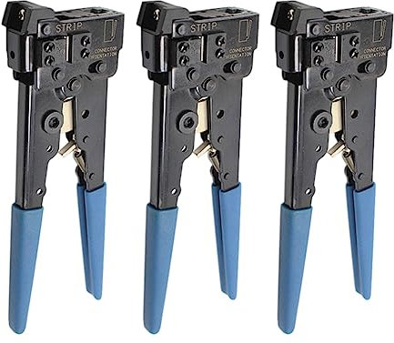 TsoLay Crimpadora de cable de red Ethernet LAN RJ45 8P8C 8P 3X