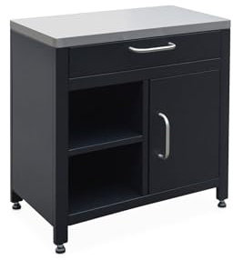 sweeek - Außenküchenmöbel aus Stahl L80 cm 1 Tür, 2 Ablagen - Grimaud