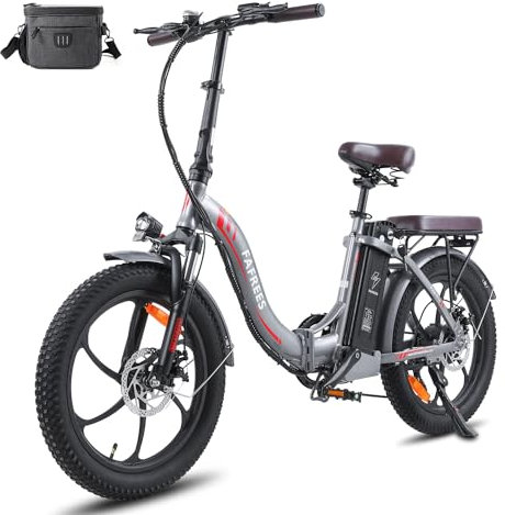 Fafrees E Bike für Herren Damen, 20 Zoll Elektrofahrrad Klapprad Bis 25 km/h mit 36V 18AH Akku und 250 W-Motor, 70-150KM Elektrofahrräder, F20 Pro (Grau)