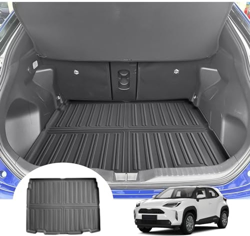 GAFAT Compatible con Toyota Yaris Cross/Hybrid 2021-2026 2027 Alfombrilla para Maletero, Fácil de Plegar, Facelift Yaris Cross Alfombrillas Goma TPE Todo Tipo de Clima Original Escaneo 3D (Superior)