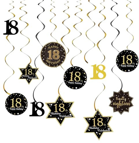 Stylish 18th Birthday Decorations and Banners for Boys - Suitable for Celebrating and Commemorating Values