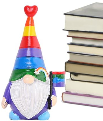 Nain de Jardin – Statue de Nain de Jardin coloré pour Jardin, Figurine créative de Nain de Jardin, Petite Figurine de Nain de Jardin Arc-en-