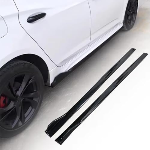 Spulhc Auto Seitenschweller Verlängerungslippe für VW Golf 7 VII 2016-2020, ABS Seitenschweller Winglet Splitter Spoiler,Black-Black